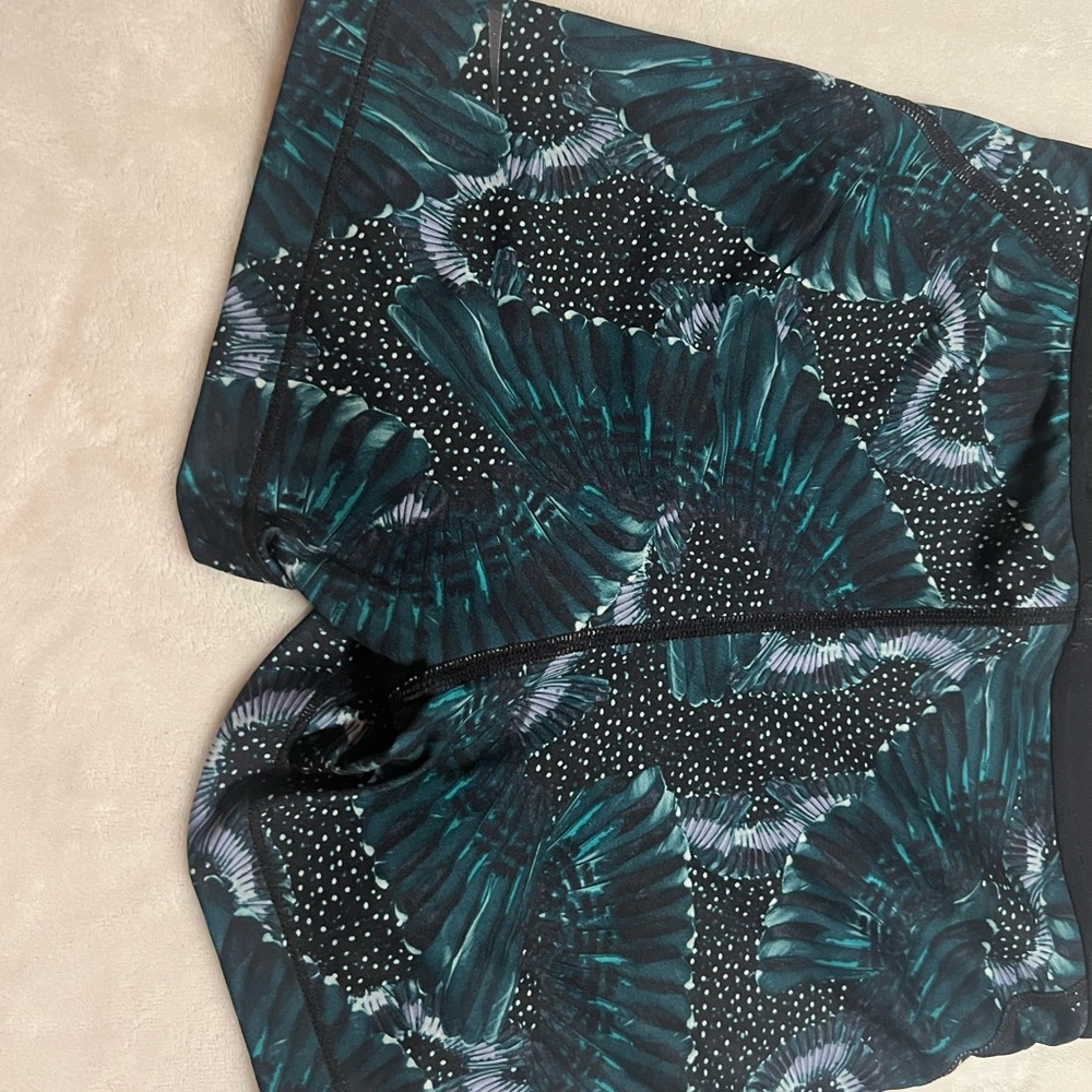 Nike Black and Green Patterned Shorts